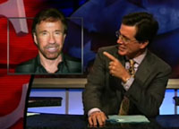 Stephen Colbert and Chuck Norris have it out.